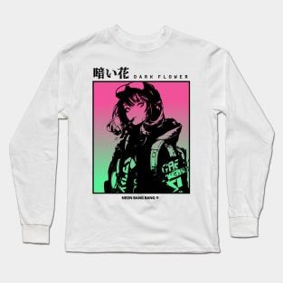 Aesthetic Cyberpunk Vaporwave Anime Manga Girl Japanese Streetwear Long Sleeve T-Shirt